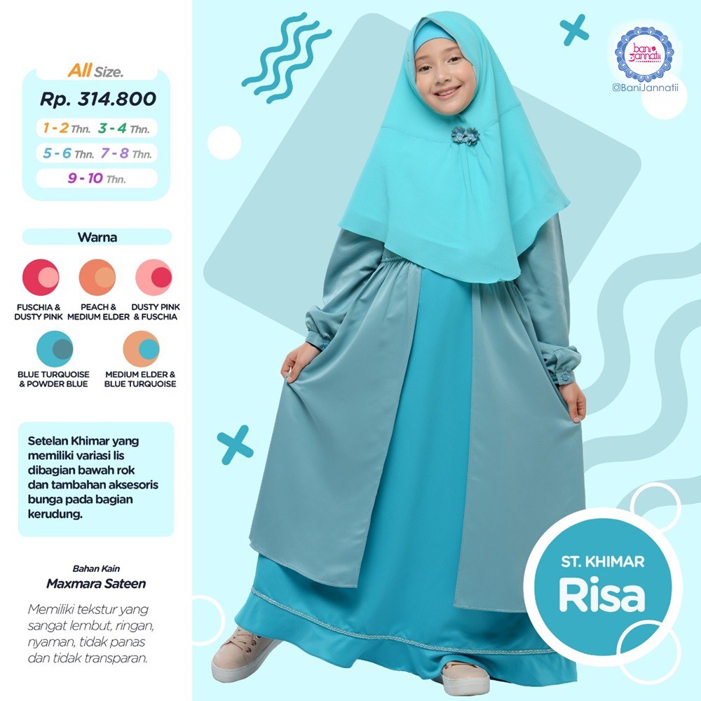 Gamis Anak Risa Set | Gamis Anak Bani Batuta