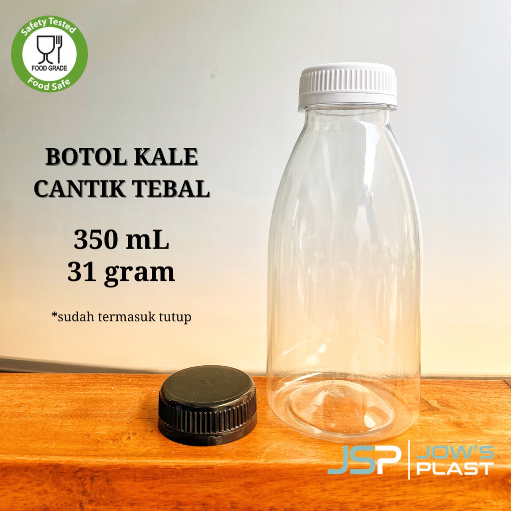 Botol Kale Cantik Super Tebal 350 mL | | PROMO FREE PAKET PACKING AMAN Min. 30 pcs | Botol Anggun Bening Tebal