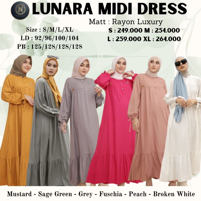 LUNARA MIDI DRESS ✔️ by Nadheera Luxury