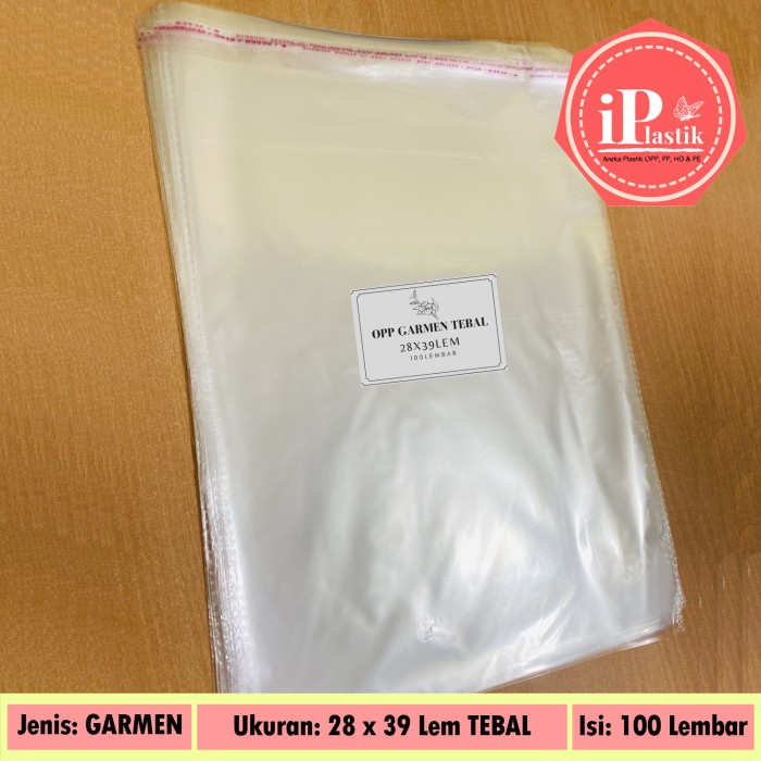 

Ginger- Plastik OPP Garmen / Plastik kain / Plastik Baju PREMIUM TEBAL - 25 x 35