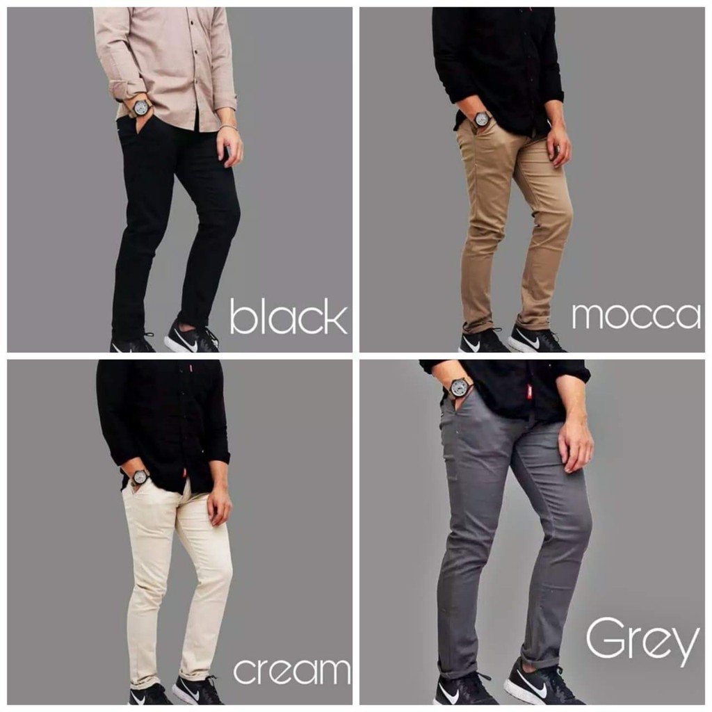 (COD)CELANA CHINO PANJANG  KATUN CHINO CHINO / CELANA KANTORAN KATUN CHINO seze 27-32 COD