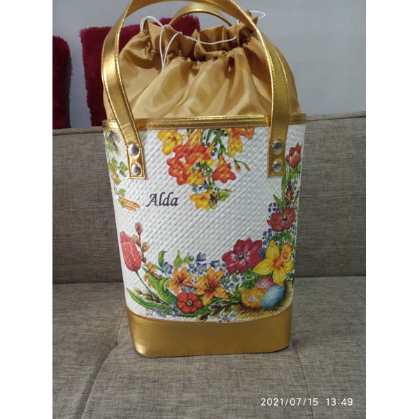 TAS KAIN SERUT PANDAN UNTUK KEBEN ISI 2 (TAS SAJA TANPA KEBEN). FREE ISI NAMA