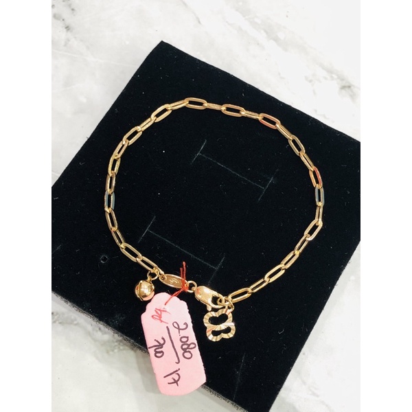 Gelang cattena rose gold emas asli 700/16k