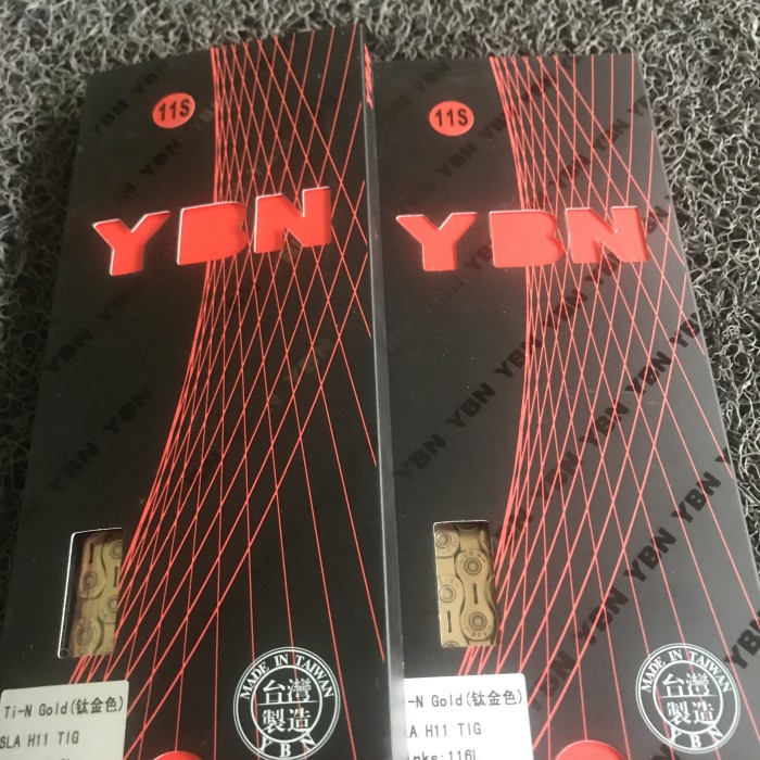 Chain rantai sepeda YBN 11 speed gold sla H11 TIG titanium gold