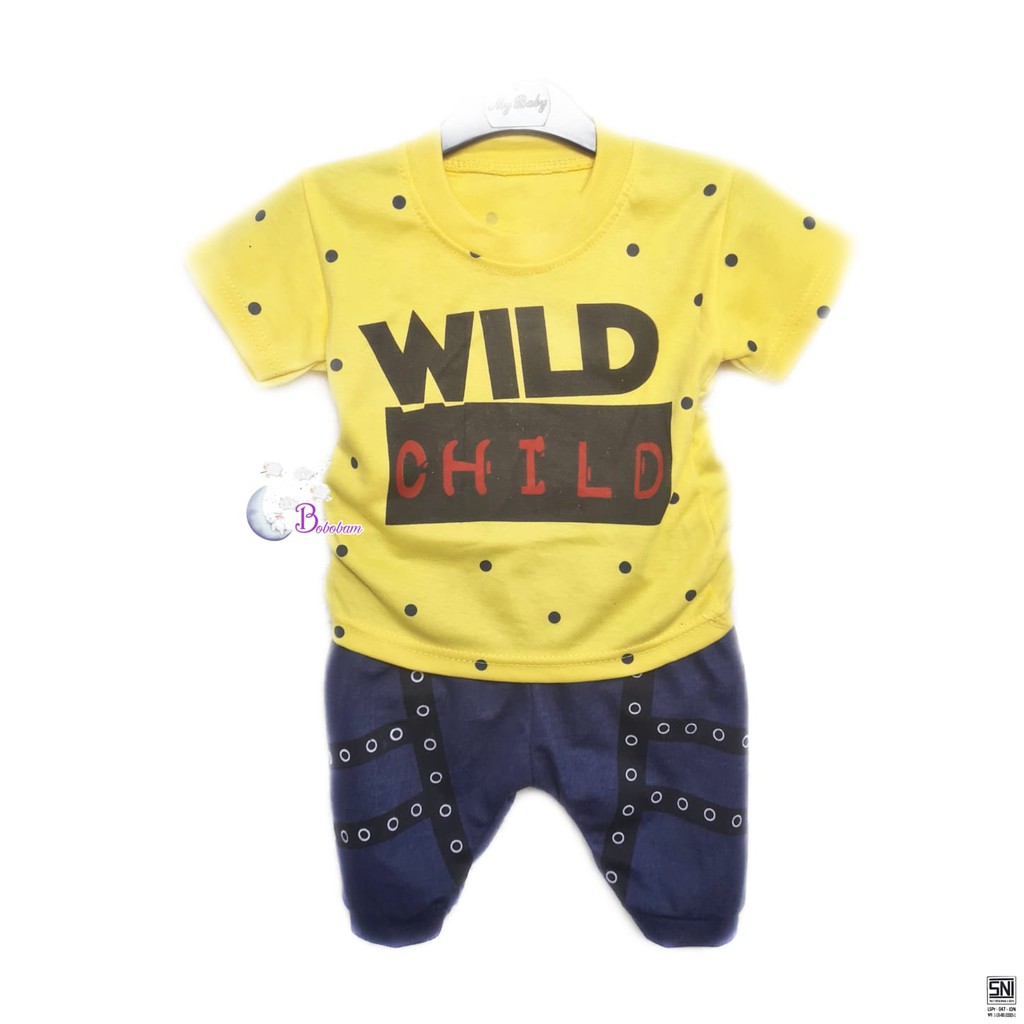 BOBOBAM BAJU BAYI ECER CASUAL KASUAL SETELAN ANAK WILD CHILD / SETELAN ANAK HARGA GROSIR