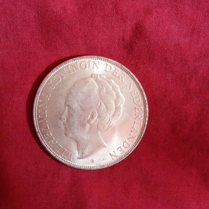 BAYAR DITEMPAT koin kuno wilhelmina koningin der Nederlanden 2 1/2 Gulden
