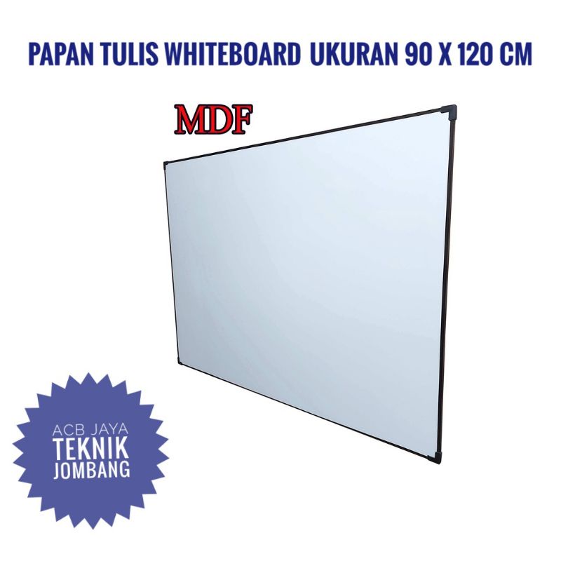 

Whiteboard Jumbo / Papan Tulis Ukuran 90x120 cm