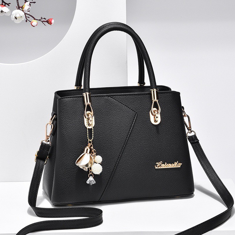 Tas Wanita Import Terbaru Shopee Women's bag 2021 new atmosphere middle aged women's handbag mother'