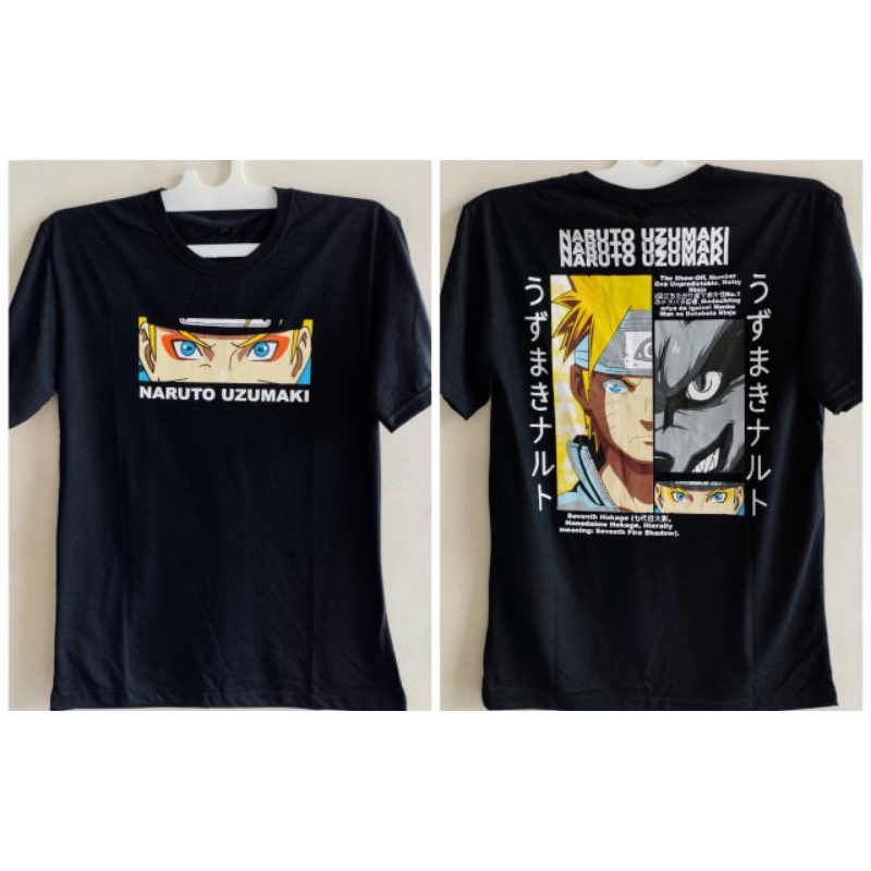 KAOS T-SHIRT ANIME NARUTO WARNA HITAM