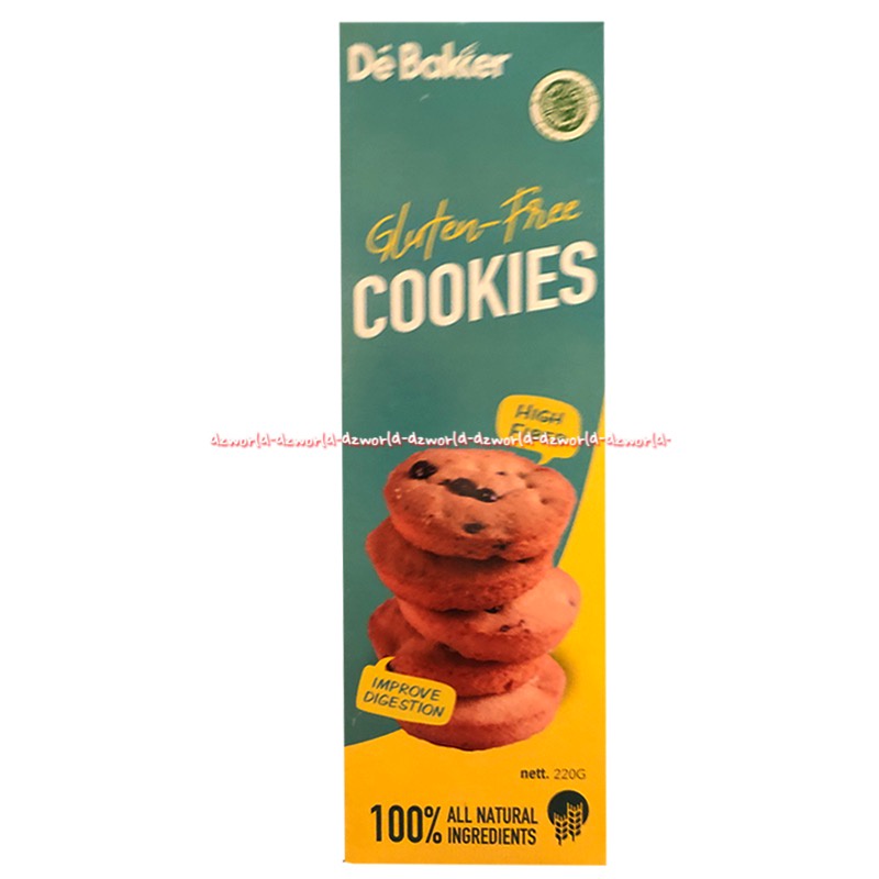 

De Baker Gluten Free Cookies High Fiber 220gr Kokies Snack Cemilan
