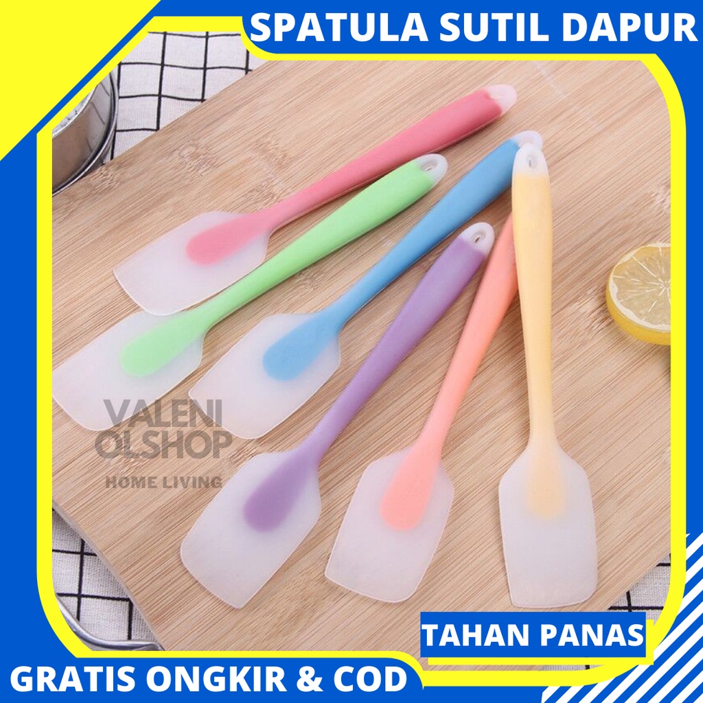 Spatula Sodet Solet Teflon Silicone silikon Memasak Baking tahan panas plastik food grade anti