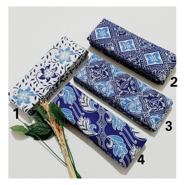KAIN BATIK CAP BIRU PUTIH 2 WARNA
