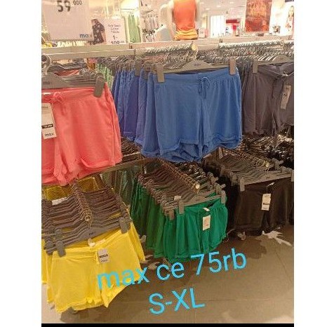 MAX FASHION WOMEN CELANA PENDEK WANITA POLOS RILEKS