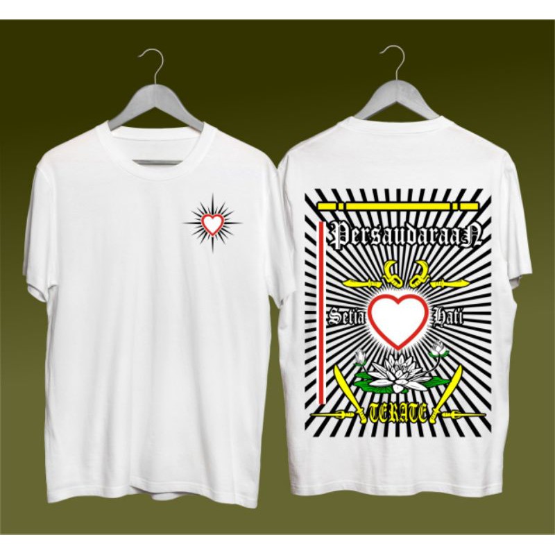 KAOS BOR PSHT / LOGO original Artwork. motif 3 warna. hitam, putih, mraroon.