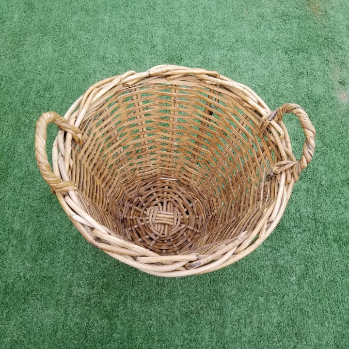 17 Kerajinan Tangan Rotan - Tempat Pot Bunga Pohon - 35x35x30cm