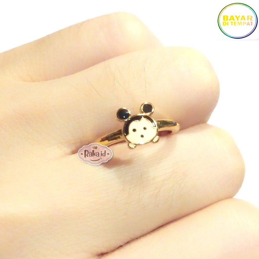 Raka Acc - 1 pcs Cincin Anak Xuping MINNIE MICKEY MOUSE Tsum Tsum Perhiasan Anak Lapis Emas 18k 415