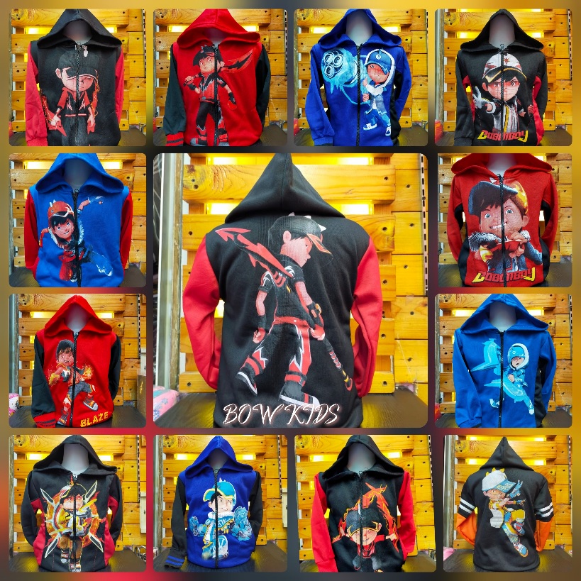 Jaket Anak Boboiboy Halilintar | Ice | Supra | Frostfire