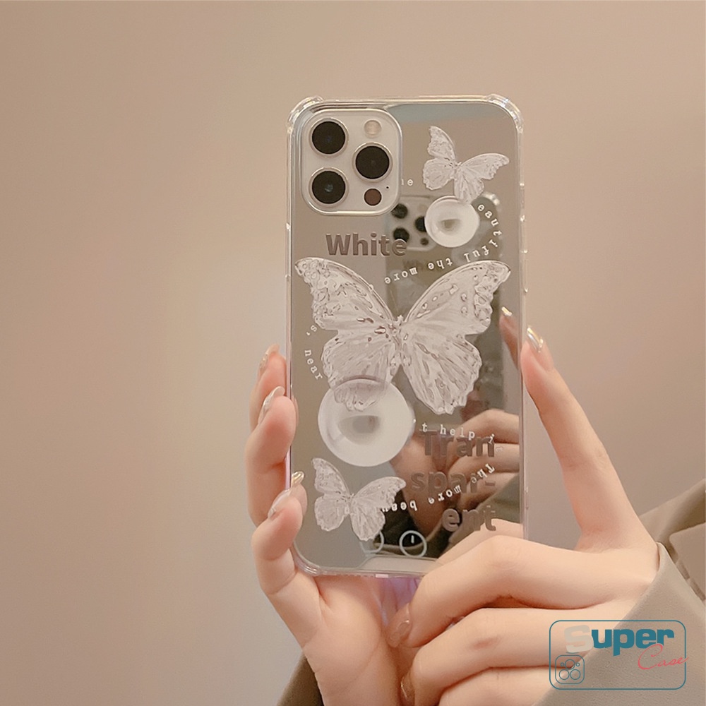 Soft Case TPU Transparan Motif Kupu-Kupu Untuk iPhone 12 13 11 Pro Max XR 7Plus 8Plus X XS Max 7 8 SE 2020