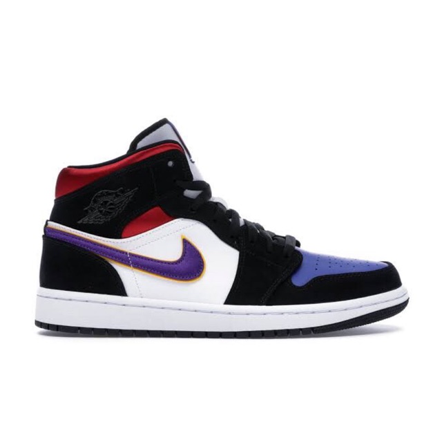 SEPATU NIKE AIR JORDAN 1 MID LAKERS TOP 3 852542-005 NIKE AUTHENTIC - 42