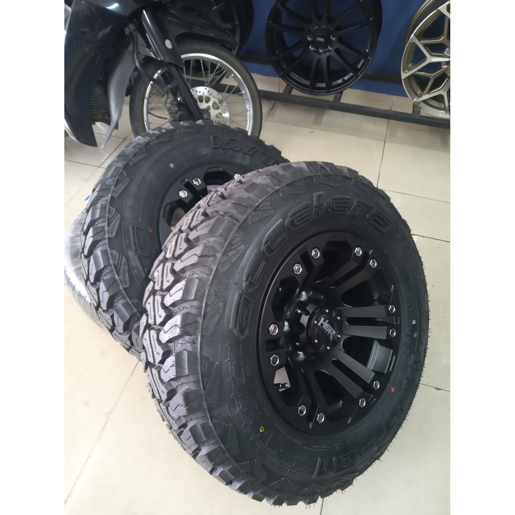 Jual Paket Velg Mobil JT69 R15 Plus Ban Offroad - untuk Jimny Sidekick