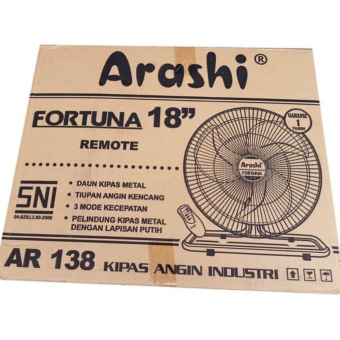 $+$+$+$+] ARASHI WALL FAN KIPAS ANGIN DINDING FORTUNA 18 INCH REMOTE