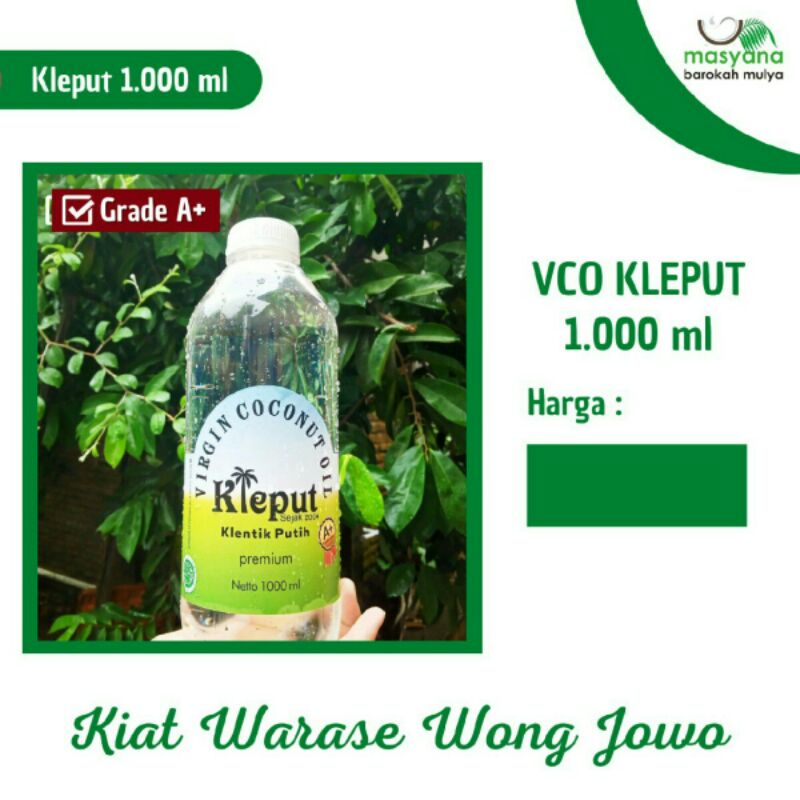 

Klentik Putih (Kleput) 1000 ml 1 liter Virgin Coconut Oil (VCO) Minyak Kelapa Murni Grade A+ 100% Pure