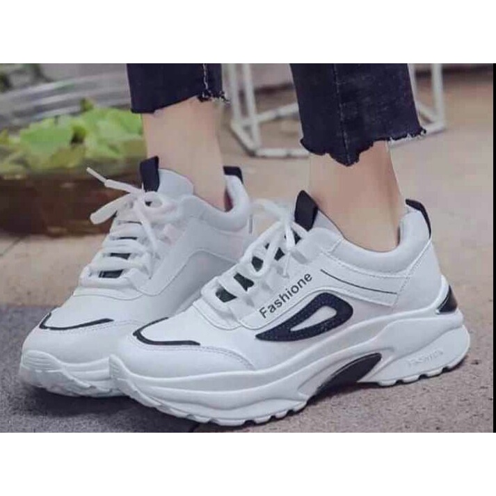 sepatu fashion wanita joging running sneakers cewek