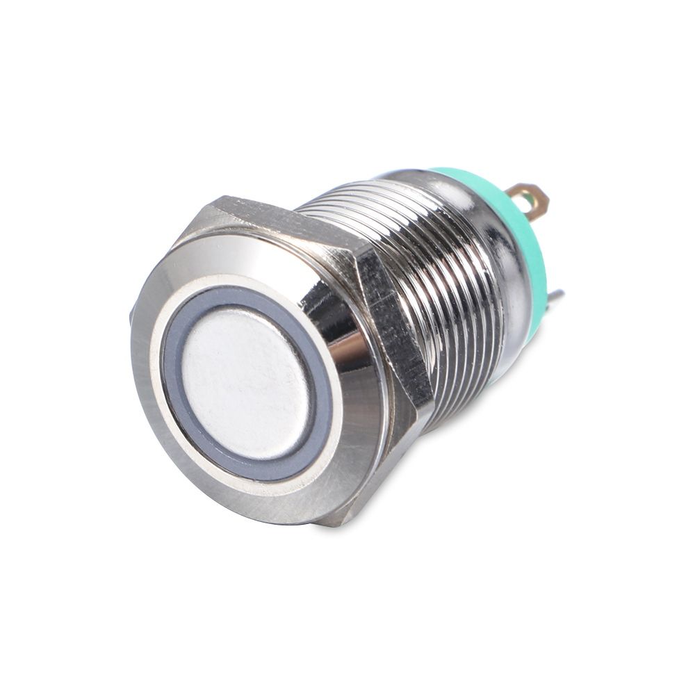 TOP Waterproof Momentary/Latching Red Blue Green Yellow White LED Metal Button Switch New 3V 5V 9V 12V 24V 110V 220V Push ON/OFF 12mm/Multicolor