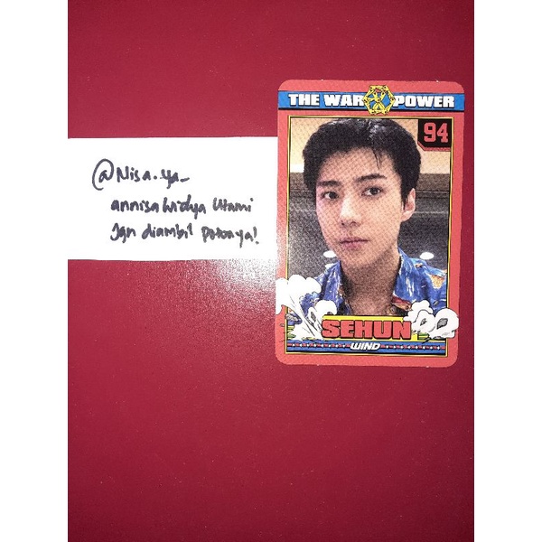 Photocard EXO Sehun Power Versi A