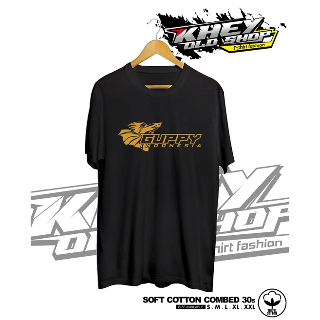KAOS BAJU GUPPY INDONESIA KAOS PECINTA IKAN HIAS / IKAN GUPPY TERLARIS - KHEYOLSHOP