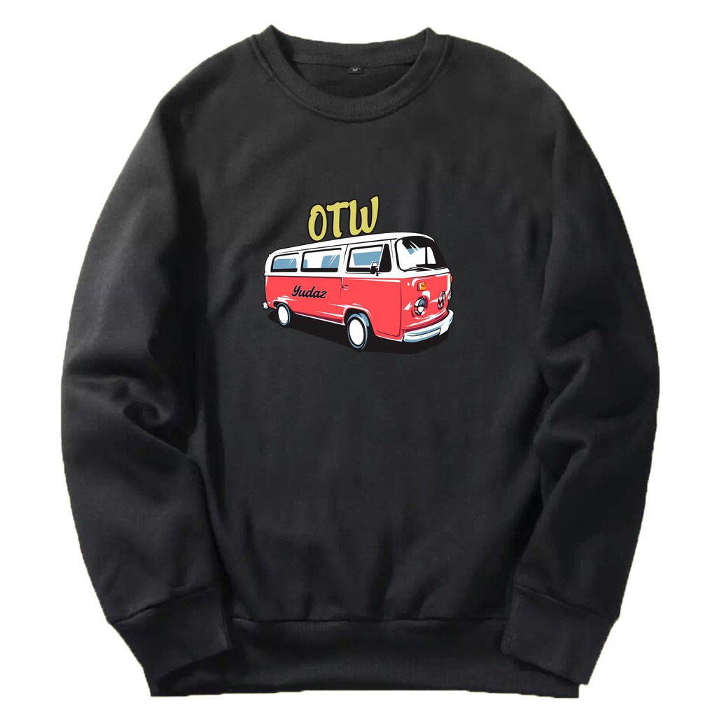 SWEATER UNISEX OTW BUS /// CREWNECK FLEECE TEBAL HALUS KEKINIAN TERBARU''