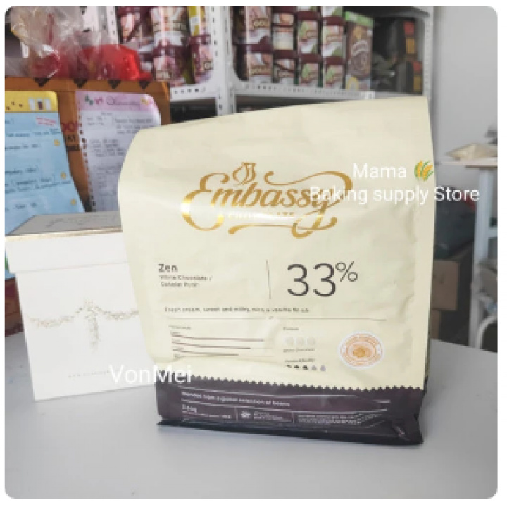 

TULIP ZEN WHITE 500 Gr Embassy White Chocolate Couverture Repack