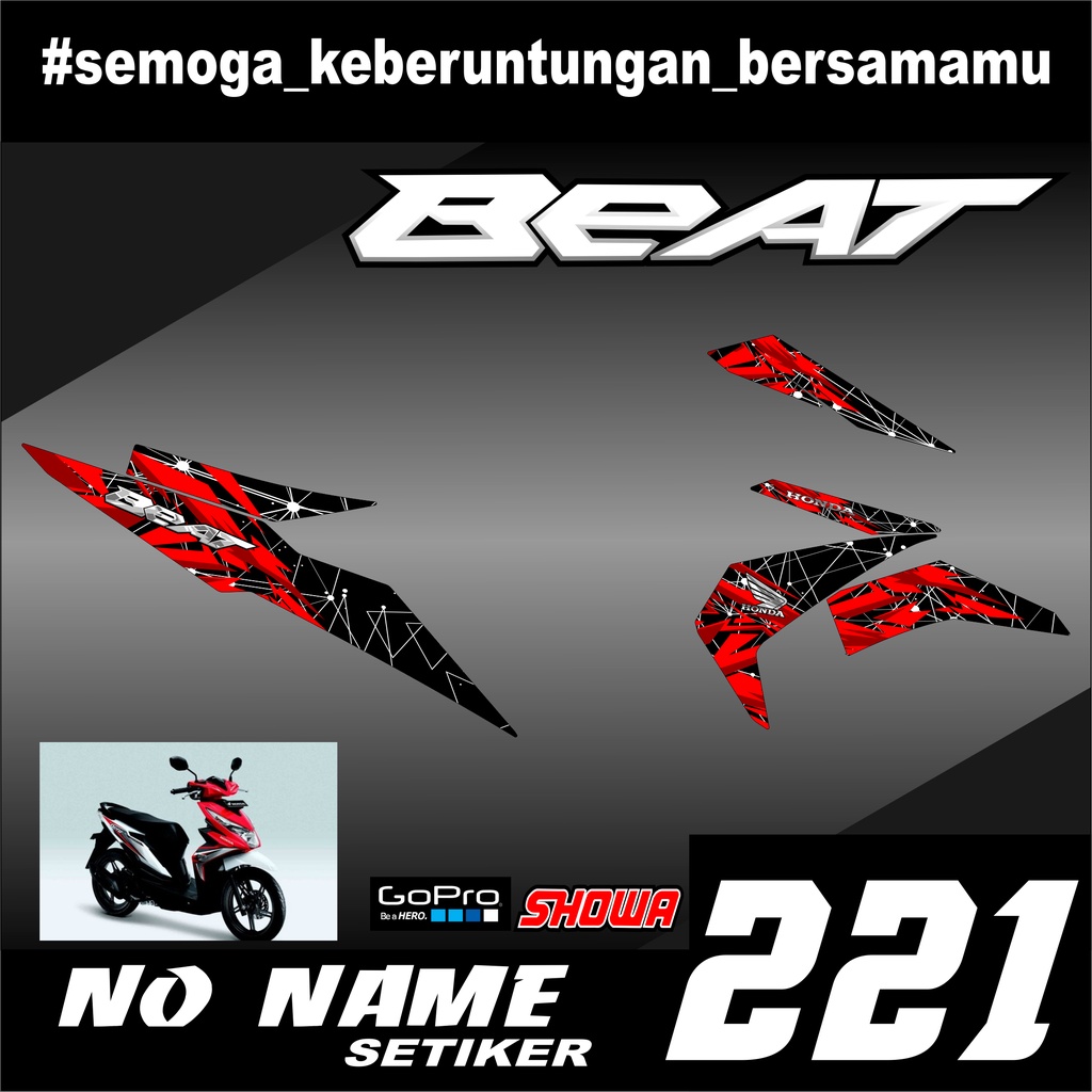 Striping stiker setiker Motor Beat esp (221) 2016 2017 2018 2019 Fi / Fi New Esp Iss Variasi Honda