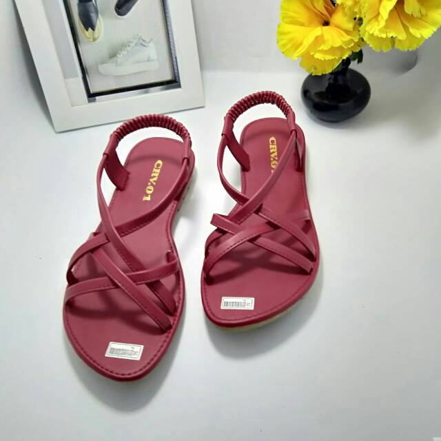 mqstars-Sandal Tali Silang  Slip Wanita terbaru