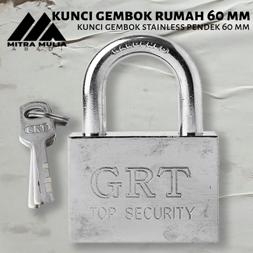 Kunci Gembok Rumah 60 M l Leher Pendek l Iron Pad Lock | gembok rumah | gembok pagar | kunci gembok multifungsi