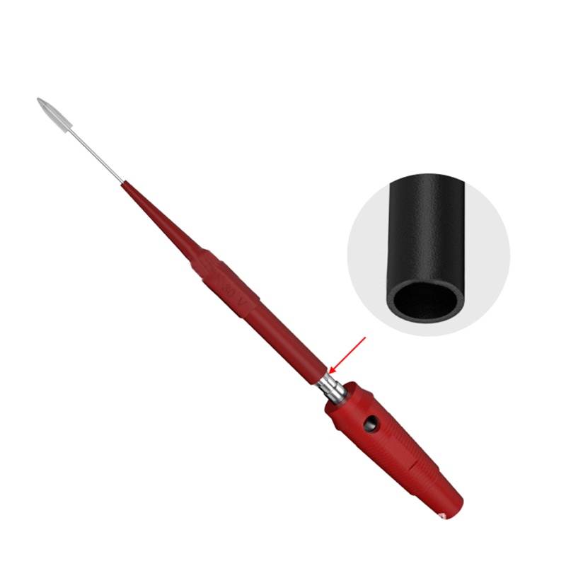 Btsg Upgraded Multimeter Test Probe Back Probes Insulation Piercing Dengan Soket 4mm Akupuntur Mobil- Tool Kit 10pcs