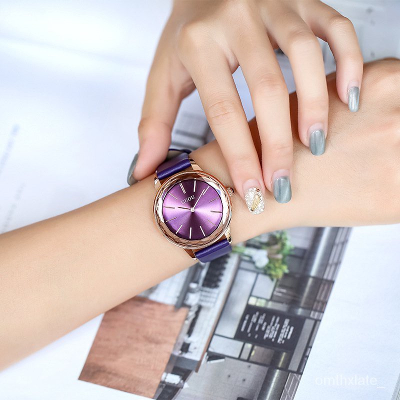 【100% Ori】GUOU  Jam Tangan Wanita Original  Anti Tahan Air Kulit Branded Analog Sederhana dan bergaya Women Watch[【with BOX】