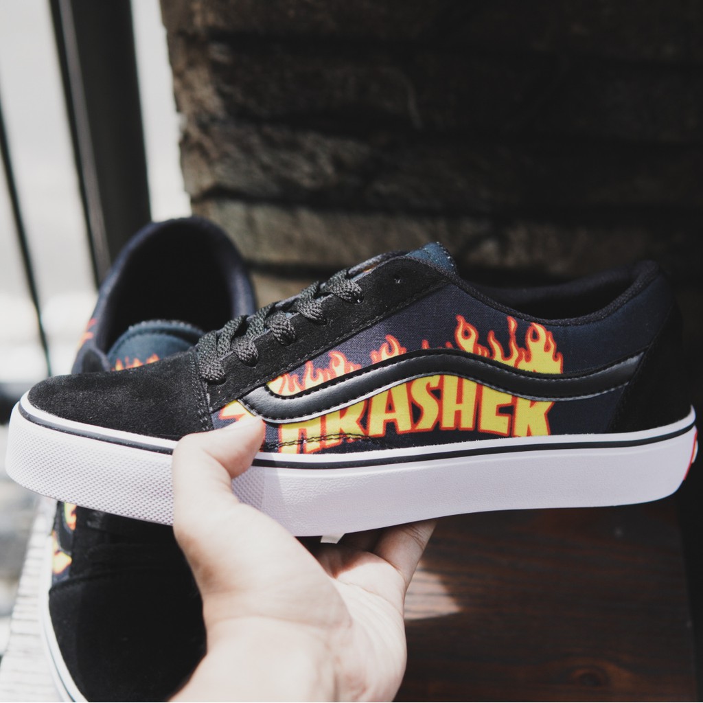 SEPATU VANS CASUAL SNEAKERS MOTIF TRASHER