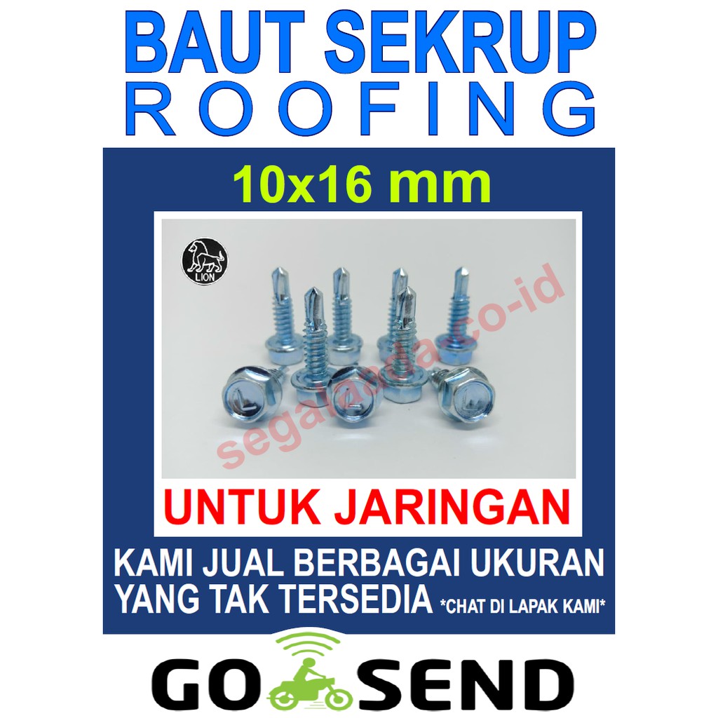 Baut Sekrup Roofing Baja Ringan kualitas import