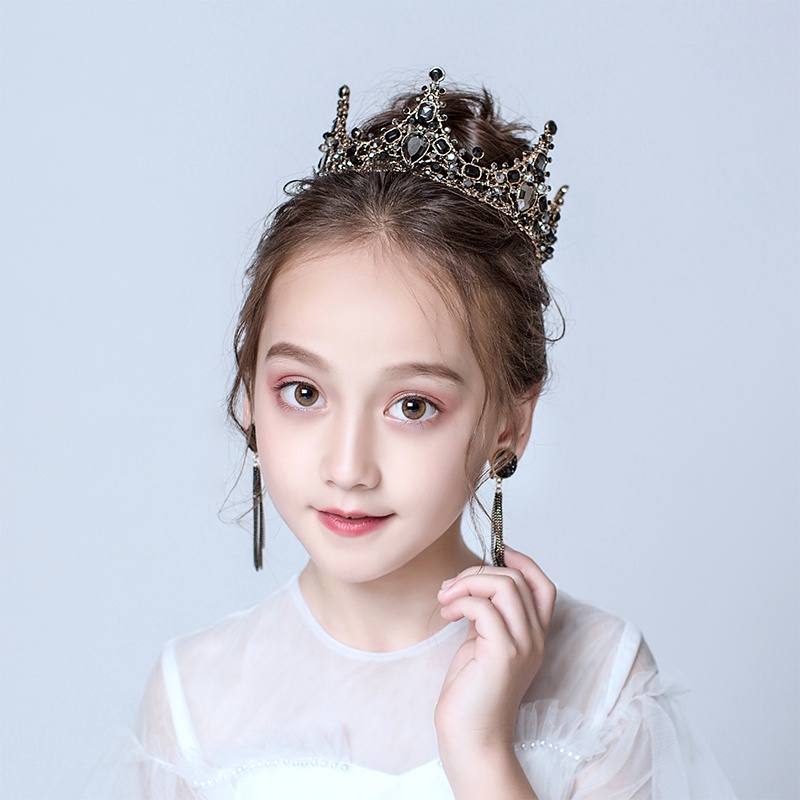 1pc Mahkota Tiara Mini Dengan Hiasan Kristal &amp; Mutiara