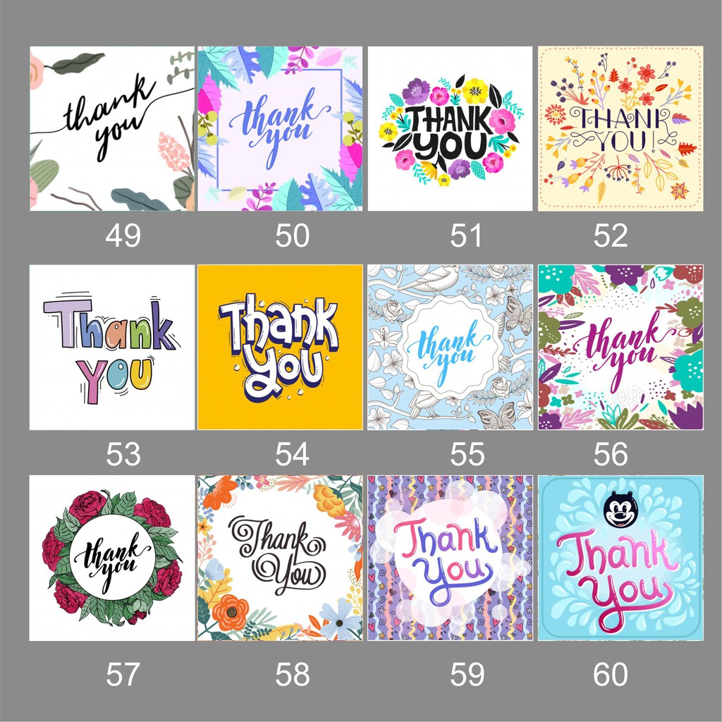 

Label Sticker Thank You Terima Kasih Siap Pakai Ready Stok