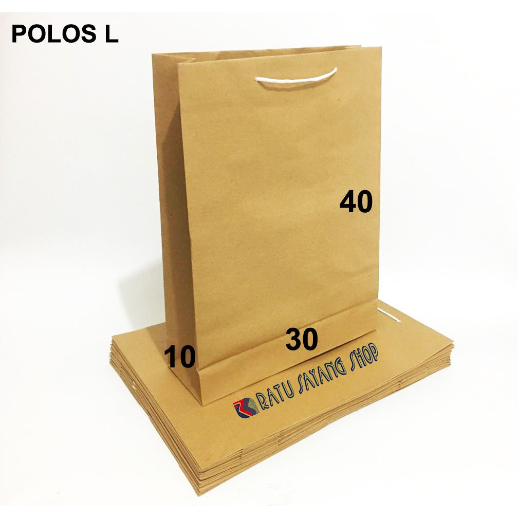 

TAS PAPER BAG POLOS L (30 X 10 X 40)