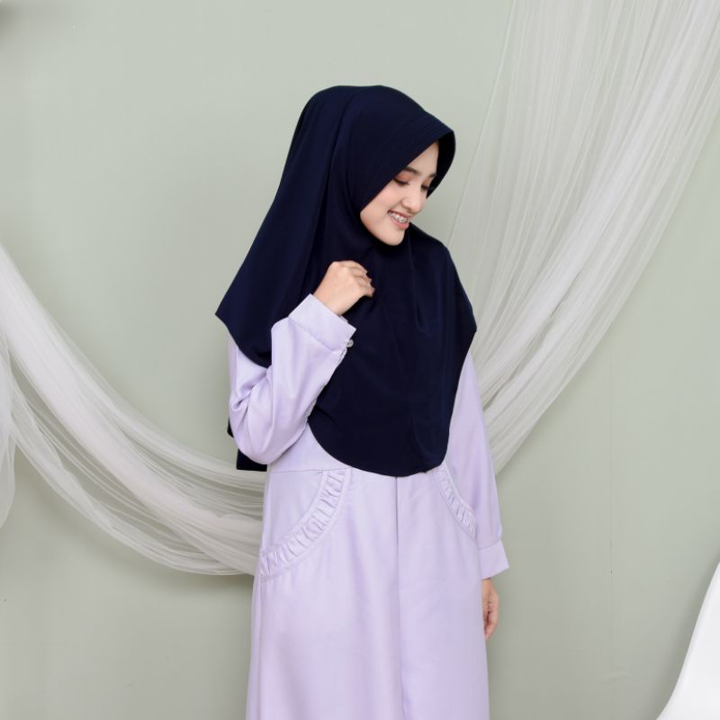 Jilbab Instan Jersey Pinguin Khimar Pet Antem Kerudung Bergo