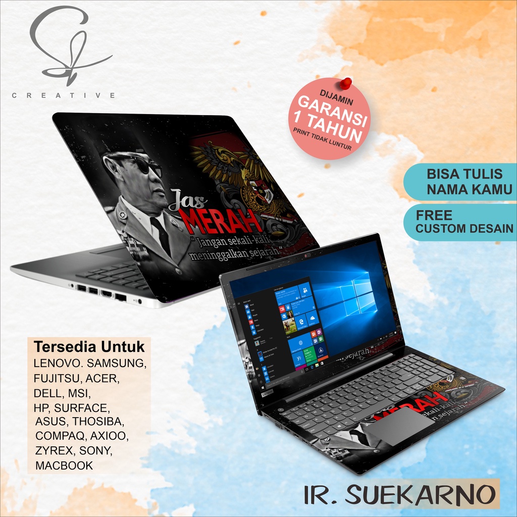 Garskin Laptop Custom Desain Fullbody
