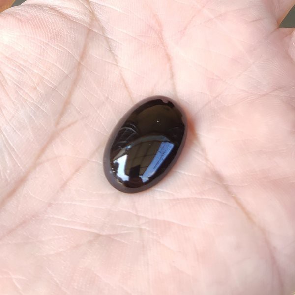 BATU AKIK NATURAL YAMAN WULUNG HITAM PEKAT - KECUBUNG API DISENTER MERAH KRISTAL