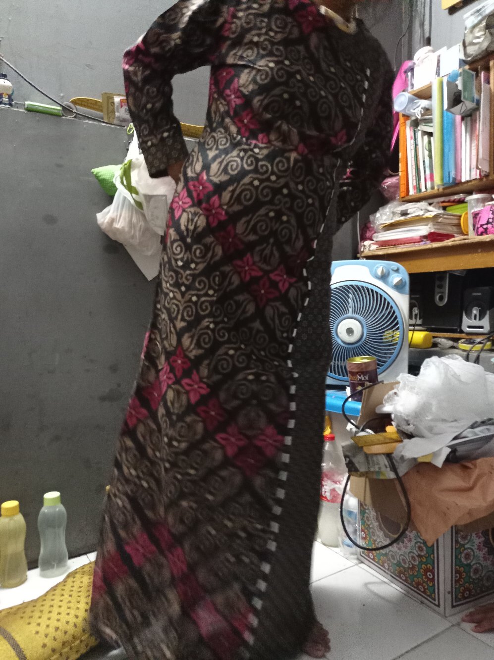 Gamis Batik Sogan Kombinasi Katun Halus Berkualitas Gamis Songket Manggar