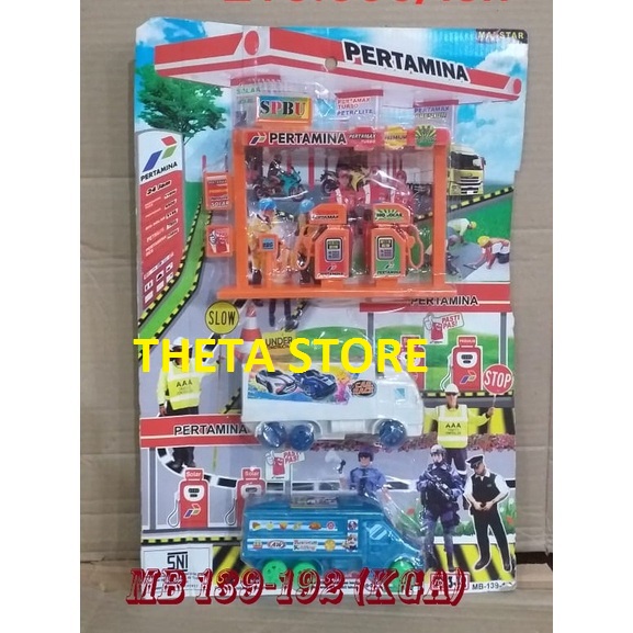 MAINAN BAYI MAINAN ANAK LAKI LAKI SPBU PERTAMINA SET MAINAN EDUKASI ANAK