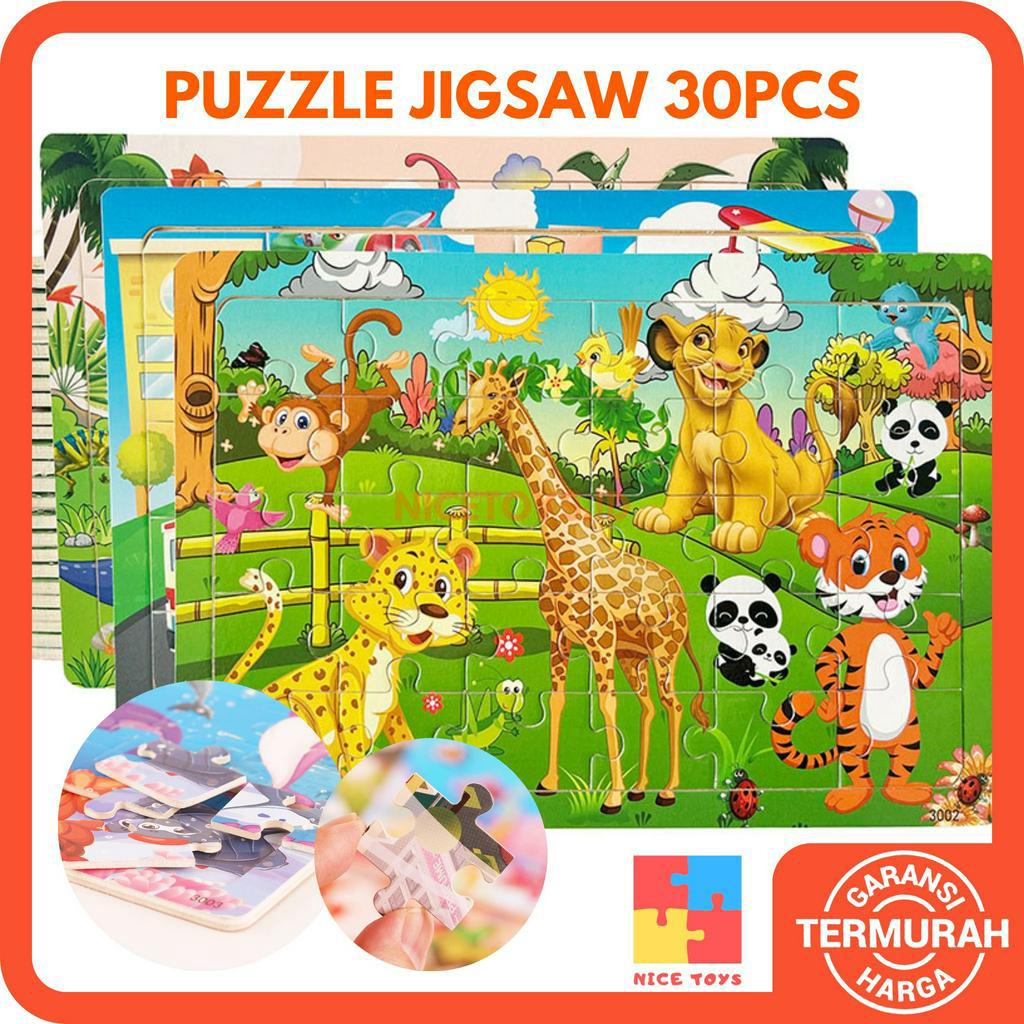 Puzzle Jigsaw 30pcs Mainan Puzzle Kayu Jigsaw Puzzle 30 Mainan Puzzle Anak Wooden Puzzle Wooden Toys Mainan Kayu