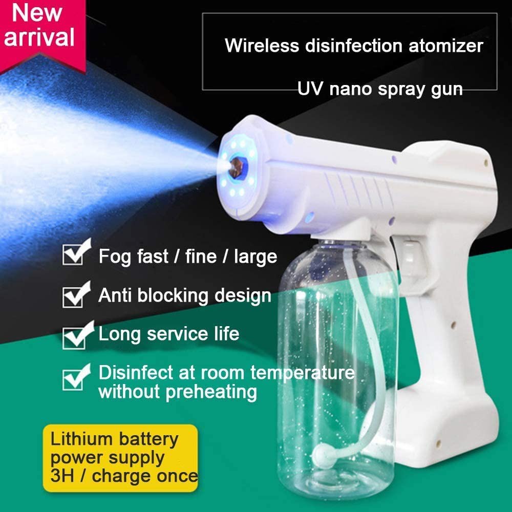 {NEW} Nano Spray Semprot Gun Disinfectant Wireless 800 ml UV Sterilizer Gun YJ-01