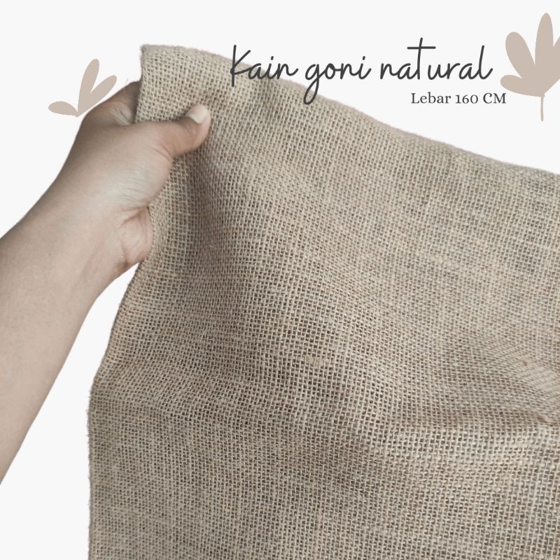 KAIN BAHAN GONI KAIN BURLAP NATURAL SERAT TIPIS METERAN GULUNGAN JUTE ALAS HAMPERS BUKET HANTARAN DAN BAHAN TAS MAUPUN KERAJINAN